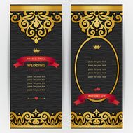 Vintage ornate cards with hipsters label N4