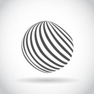 Abstract swirl sphere globe symbol N9