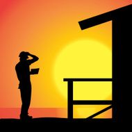 Vector silhouette of a man N1180