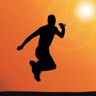 Vector silhouette of a man N1184