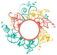 Surfing flowery motif N2