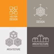 Vector set of logo design templates