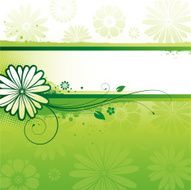 Green flower frame