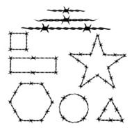 silhouette of the barbwire tattoo N2