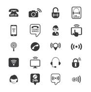 Set of call center operator icons vector N7