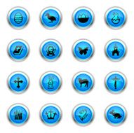 Blue Icons - Easter