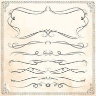 Set of vintage vector dividers N46
