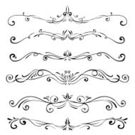 Set of vintage vector dividers N47
