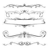 Set of vintage vector dividers N49