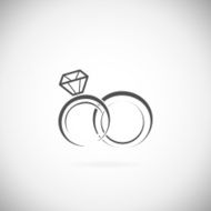 Wedding rings vector N2