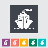 Ship Flat Icon N6