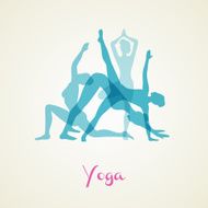 Yoga poses silhouette set N2
