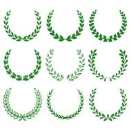 green laurel wreaths 1