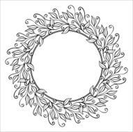 Beautiful Deco Floral Circle (Vector) N10