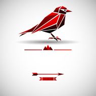 Modern background with triangle bird