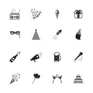 Party icons and Celebration icons Vector illustration