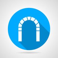 Flat vector icon for brick archway