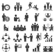Business people in work Office icons conference computer work
