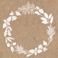 Vector frame with spices and herbs