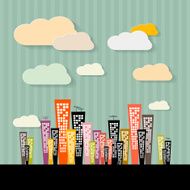 Colorful Abstract Buildings Illustration