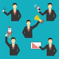 set of businessman icons N3