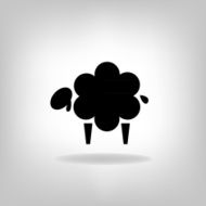 black silhouettes of sheep N4