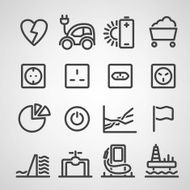 Energy and resource icon set N9
