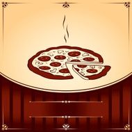 Hot Pizza Vector graphic Illustration with place for text