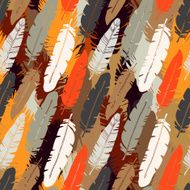 Birds feathers rainbow seamless pattern