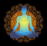 beautiful woman doing yoga meditation N6