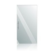 Glass doors with chrome silver handles set N2