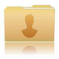 Folder with male silhouette
