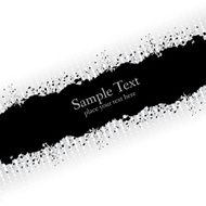 Slanting gray ink grunge banner N2