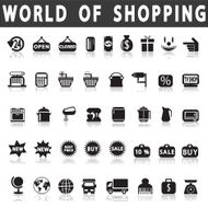 Shopping icons set Vector N12