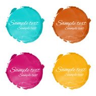 Set watercolor circle paint stains