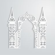 Abstract background with paper arch in the Asian style N2