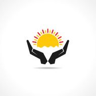 Hand protecting sun