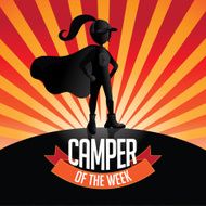 Female Camper of the week burst EPS 10 vector N2