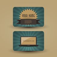 Retro Styled Business Card Template