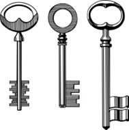 vintage keys N3