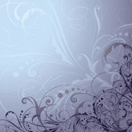 Blue background floral