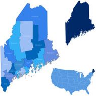 Maine state &amp; counties map