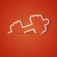 Vector background Orange icon applique Eps10 N24