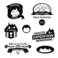 Mountain logo and label set N5