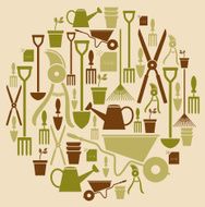 Gardening icon set N3