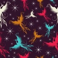 Phoenix birds figure pattern