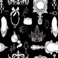 Seamless princess accessories on black N2