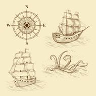 elements for design antique maps N3