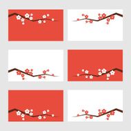 Sakura blossom greeting cards
