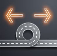 road on a gray background